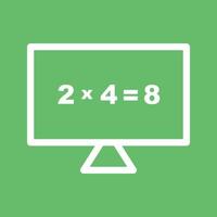 Math in Computer Line Color Background Icon vector