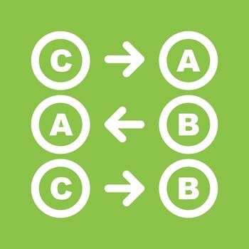 icono de fondo de color de línea lógica vector