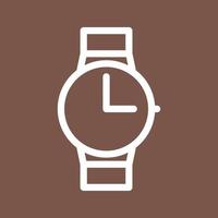 Casual Watch Line Color Background Icon vector