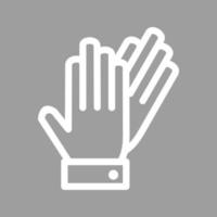 icono de fondo de color de línea de guantes de cuero vector
