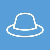 Hat Line Color Background Icon vector
