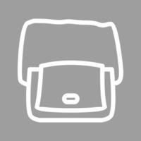Shoulder Bag Line Color Background Icon vector