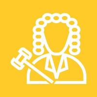 Judge Line Color Background Icon vector