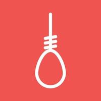 Noose Line Color Background Icon vector