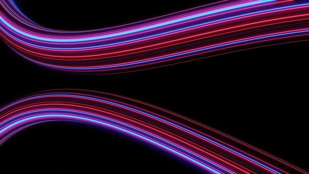 3d render motion line of speed and power or light trails. High-speed light with curve movement beam. 5G Technology fast and futuristic background. Abstract motion blur. photo