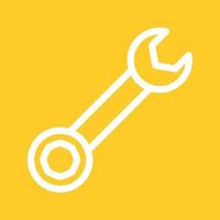 Wrench Line Color Background Icon vector