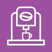 Coffee Machine Line Color Background Icon vector