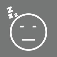 Sleepy I Line Color Background Icon vector