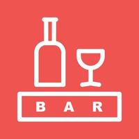 Bar Sign Line Color Background Icon vector