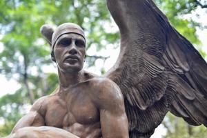 Mexico City, Mexico - July 3, 2013 -  Bronze Sculptures of Contemporary Artist Jorge Marin along Paseo de la Reforma in Mexico City, Mexico. photo