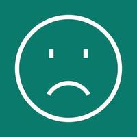 Sadness Line Color Background Icon vector
