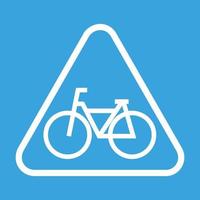 Cycle Stand sign Line Color Background Icon vector