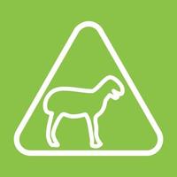 Animal sign I Line Color Background Icon vector
