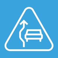 Overtake Line Color Background Icon vector