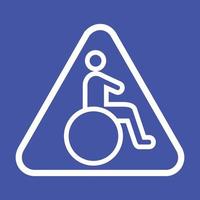 Handicapped zone Line Color Background Icon vector