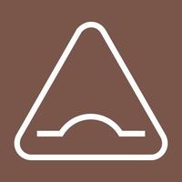 Bump ahead Line Color Background Icon vector