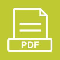 PDF Line Color Background Icon vector