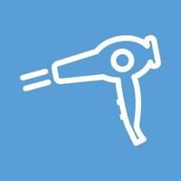 Blow Dryer Line Color Background Icon vector