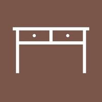 Table with Drawers I Line Color Background Icon vector