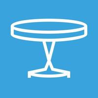 Small Table Line Color Background Icon vector