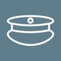 Policeman's hat Line Color Background Icon vector