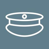 Policeman's hat Line Color Background Icon vector