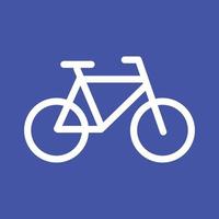 icono de fondo de color de línea de bicicleta vector