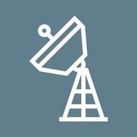 Satellite Tower Line Color Background Icon vector