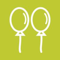 Balloons Line Color Background Icon vector