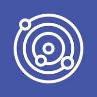 Atomic Structure Line Color Background Icon vector