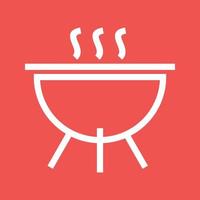 Cooking Pot Line Color Background Icon vector