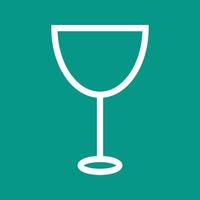 Wine Goblet Line Color Background Icon vector