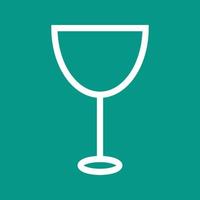 Wine Goblet Line Color Background Icon vector