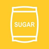Sugar bag Line Color Background Icon vector