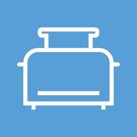 Toaster Line Color Background Icon vector