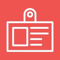 Identification Badge Line Color Background Icon vector