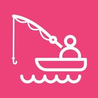 Fishing Line Color Background Icon vector