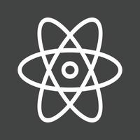 Atom Line Color Background Icon vector