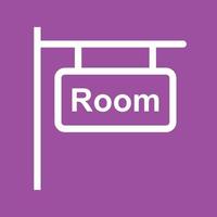 Rooms Sign Line Color Background Icon vector