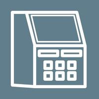 ATM Machine Line Color Background Icon vector