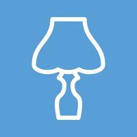 Table Lamp Line Color Background Icon vector