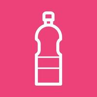 Water Bottle Line Color Background Icon vector