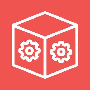 Dropbox Settings Line Color Background Icon vector