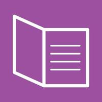 Open Card Line Color Background Icon vector