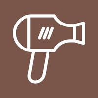 Hair Dryer Line Color Background Icon vector