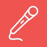 Microphone Line Color Background Icon vector