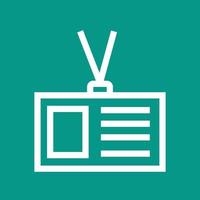 Identity Card II Line Color Background Icon vector