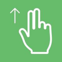 Two Fingers Up Line Color Background Icon vector
