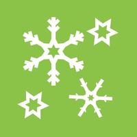 Snowflakes Line Color Background Icon vector