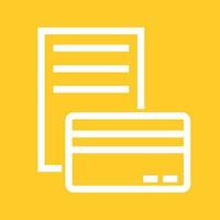 Pay via Card Line Color Background Icon vector